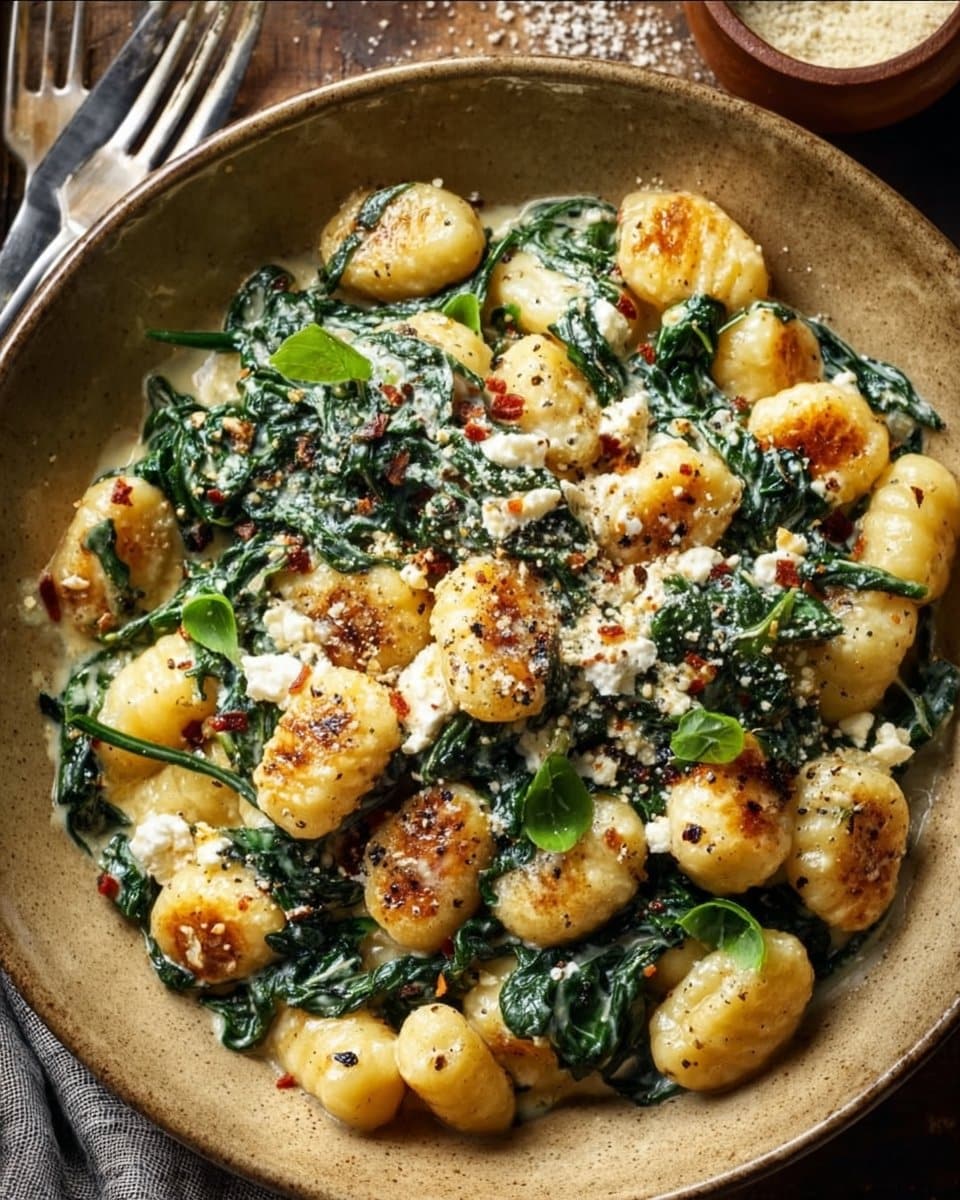 Creamy Gnocchi with Spinach and Feta 4 Creamy Gnocchi with Spinach and Feta