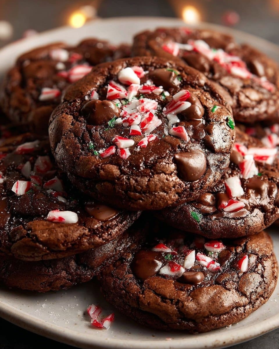 Peppermint Brownie Cookies 4 Peppermint Brownie Cookies