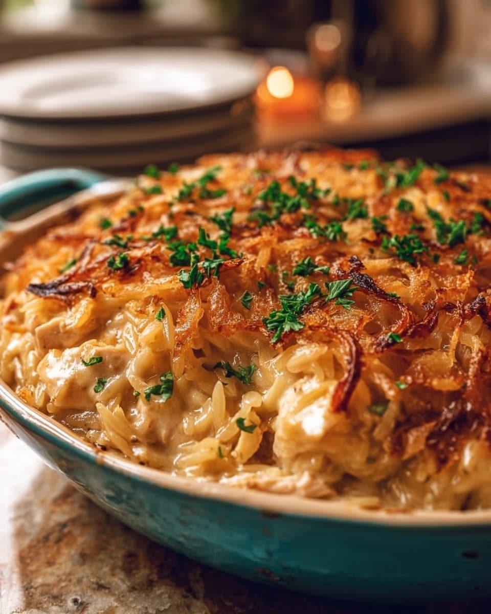 French Onion Chicken Orzo Casserole 4 French Onion Chicken Orzo Casserole