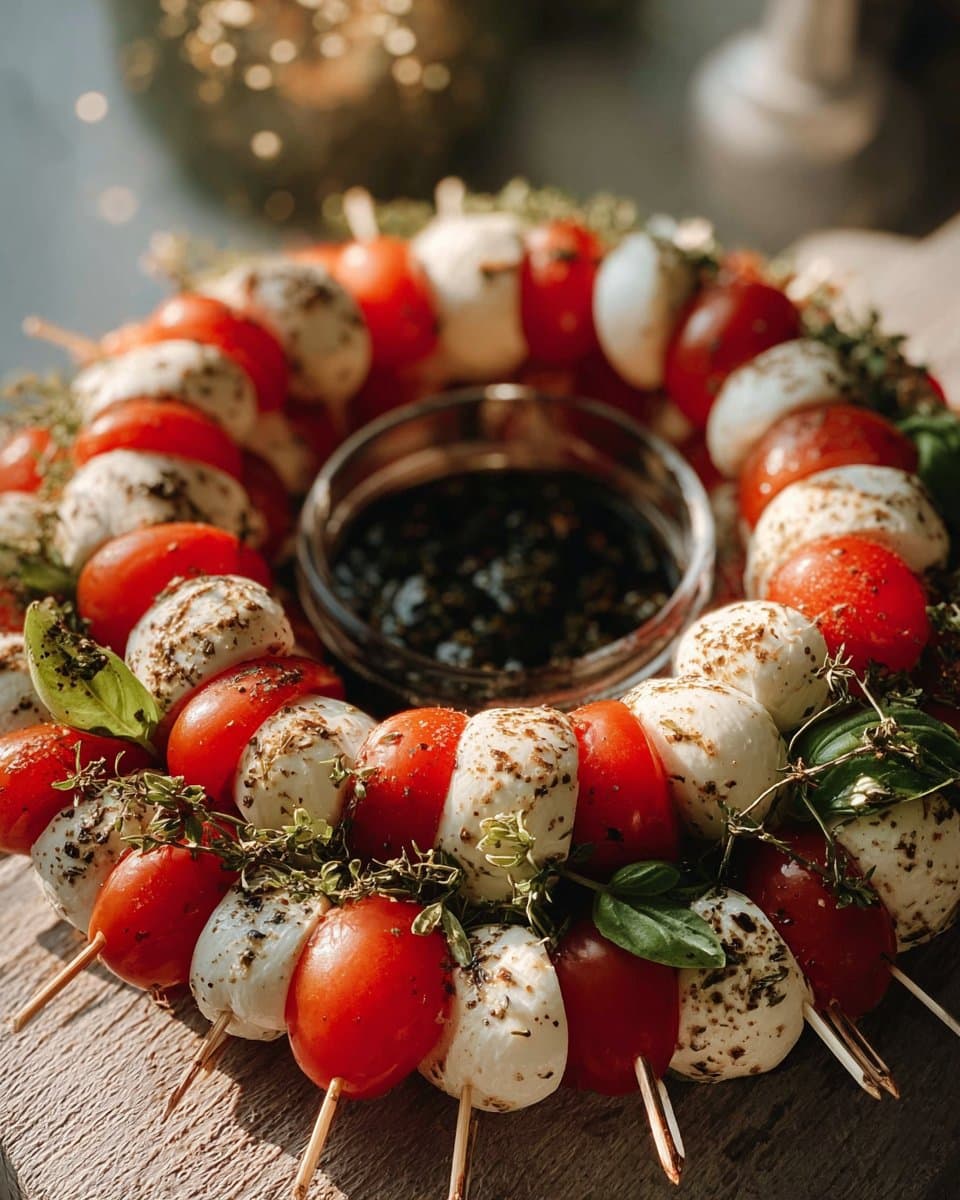 Christmas Caprese Wreath 4 Christmas Caprese Wreath