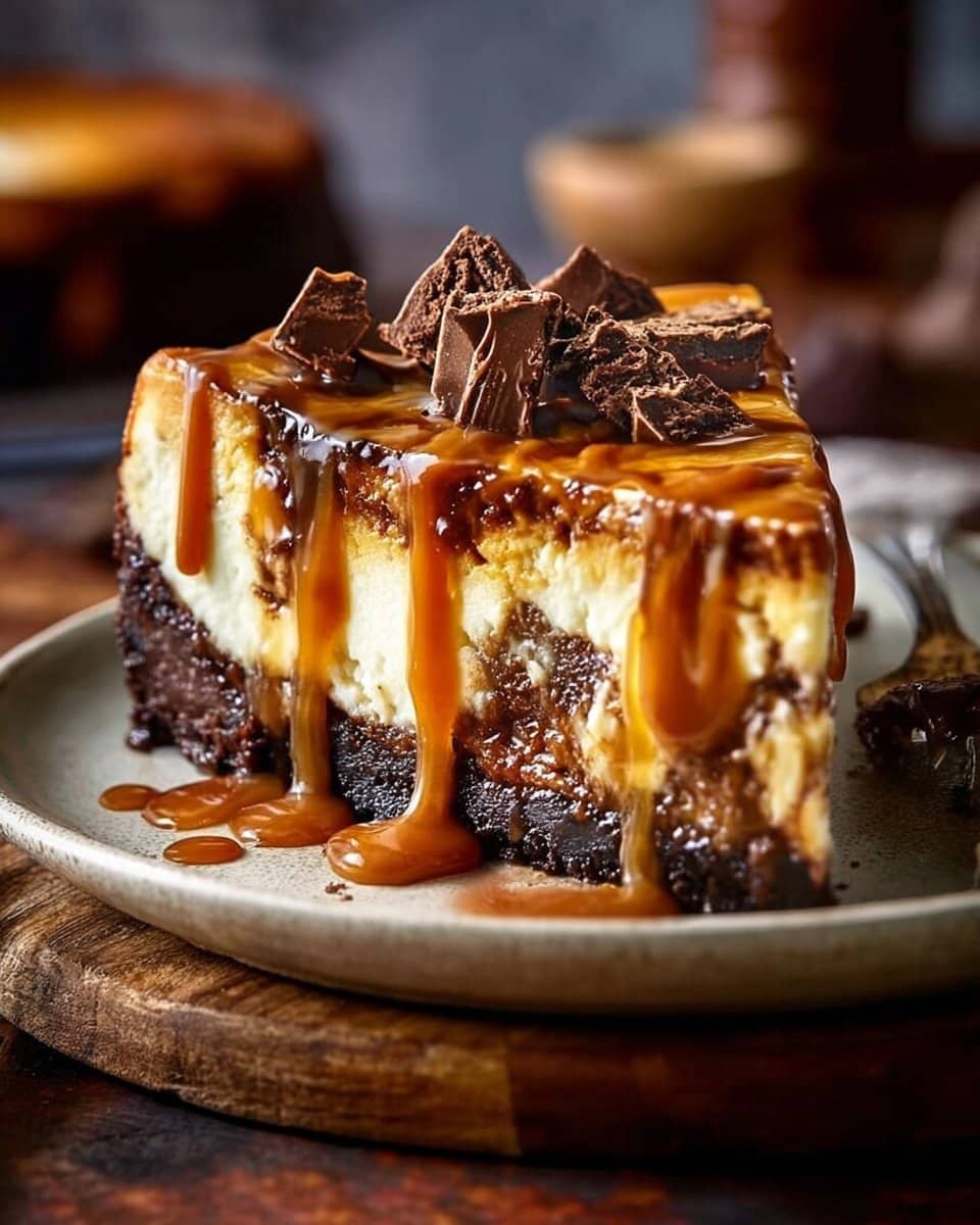 Caramel Brownie Cheesecake 4 Caramel Brownie Cheesecake