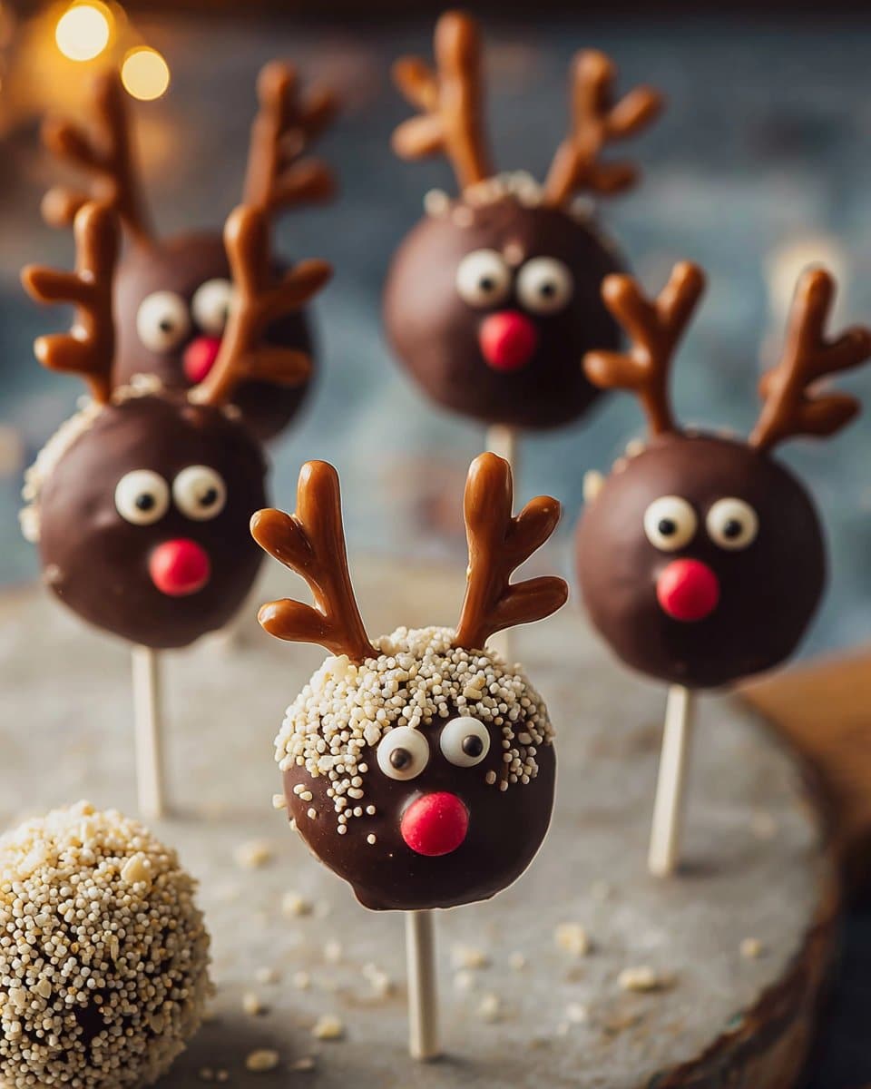 Vegan Reindeer Cake Pops 4 Vegan Reindeer Cake Pops