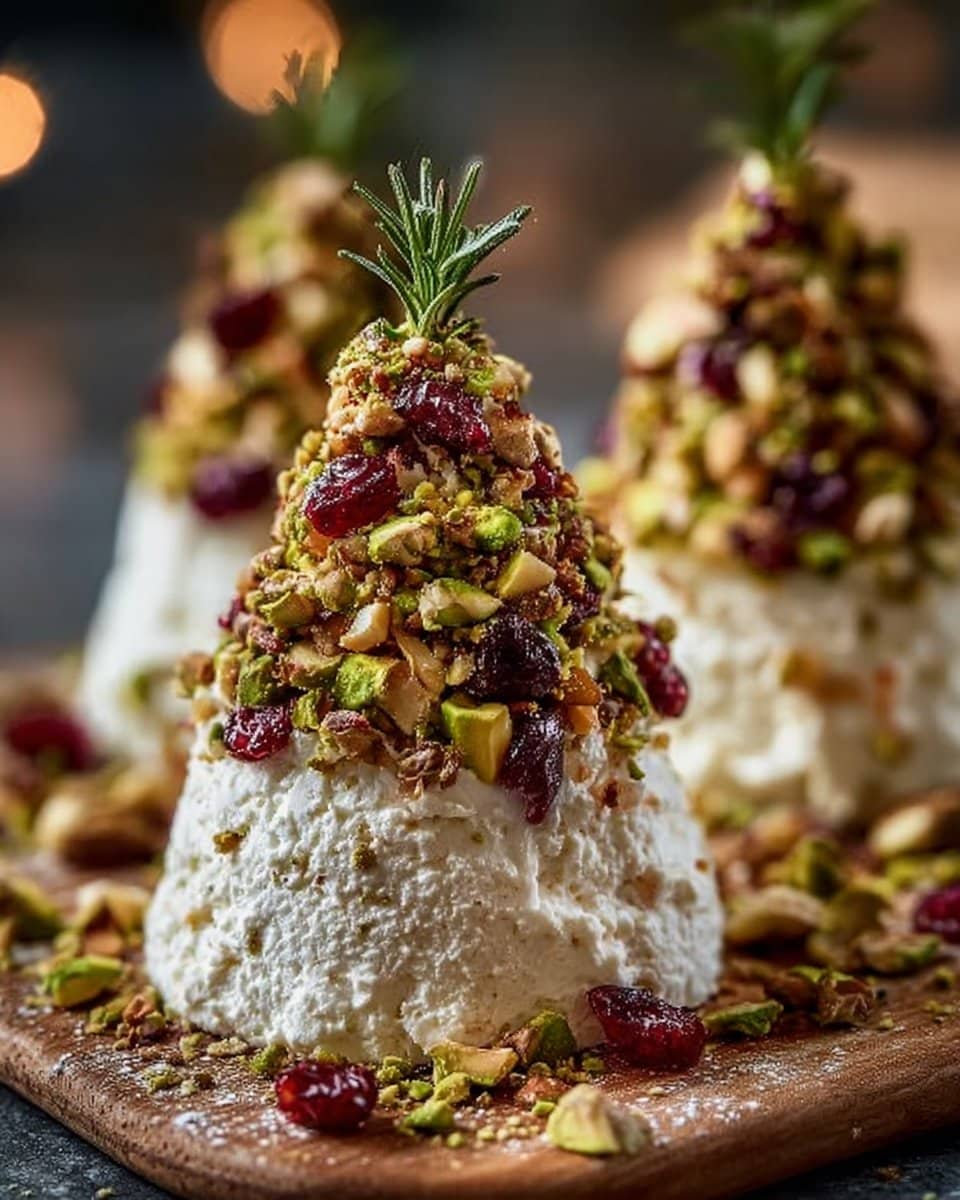 Pistachio-Cranberry Cheese Trees 4 Festive Pistachio-Cranberry Holiday Cheese Trees