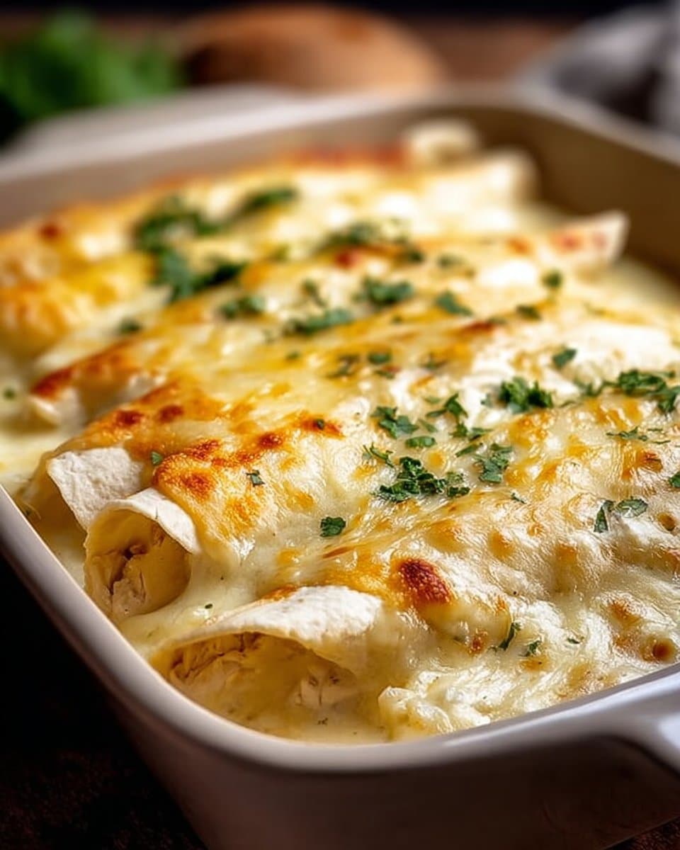 Creamy White Chicken Enchiladas 4 Creamy White Chicken Enchiladas