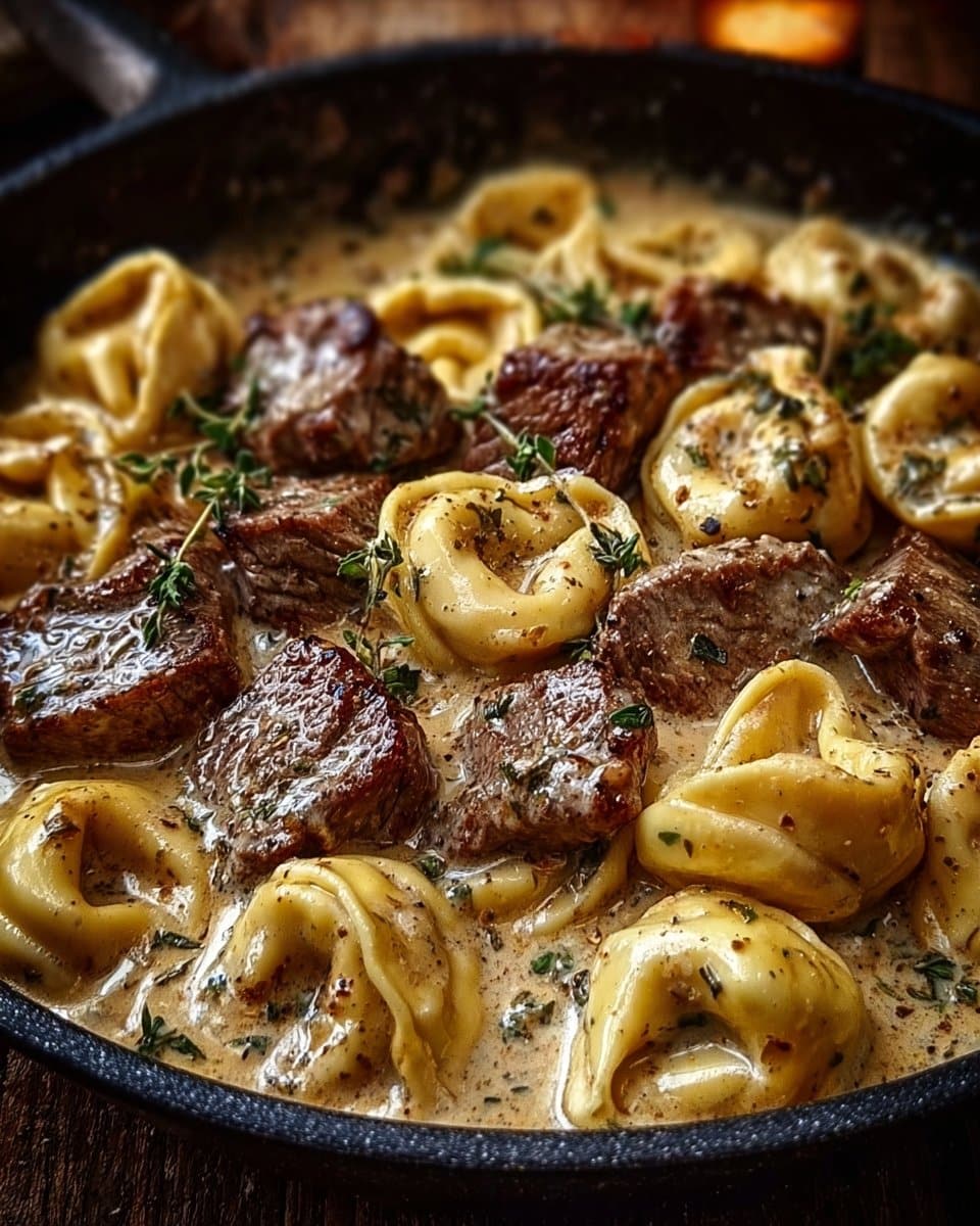 Cracked Garlic Steak Tortellini in Creamhouse Sauce Bliss 4 Cracked Garlic Steak Tortellini in Creamhouse Sauce Bliss