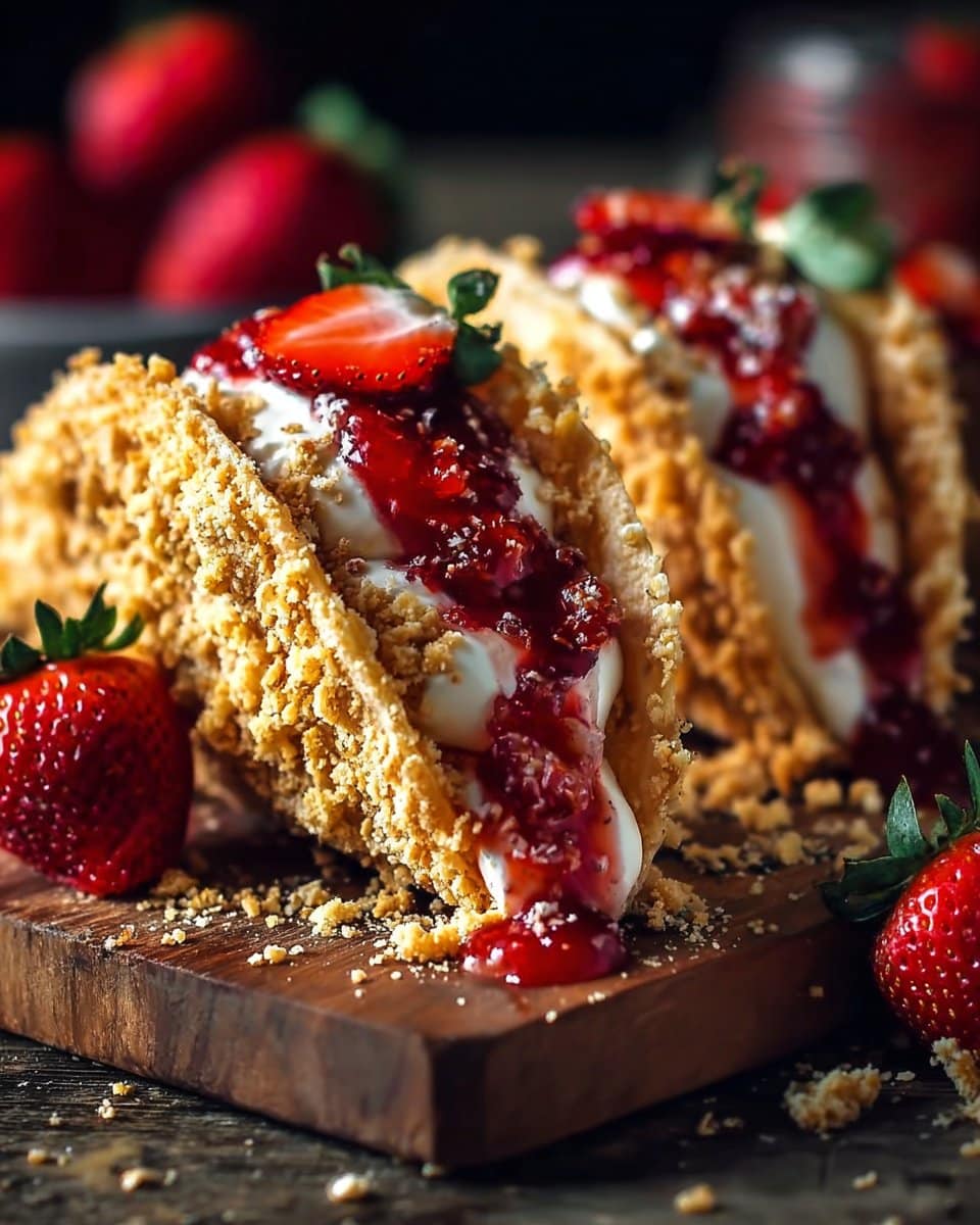 Strawberry Crunch Cheesecake Tacos 4 Strawberry Crunch Cheesecake Tacos