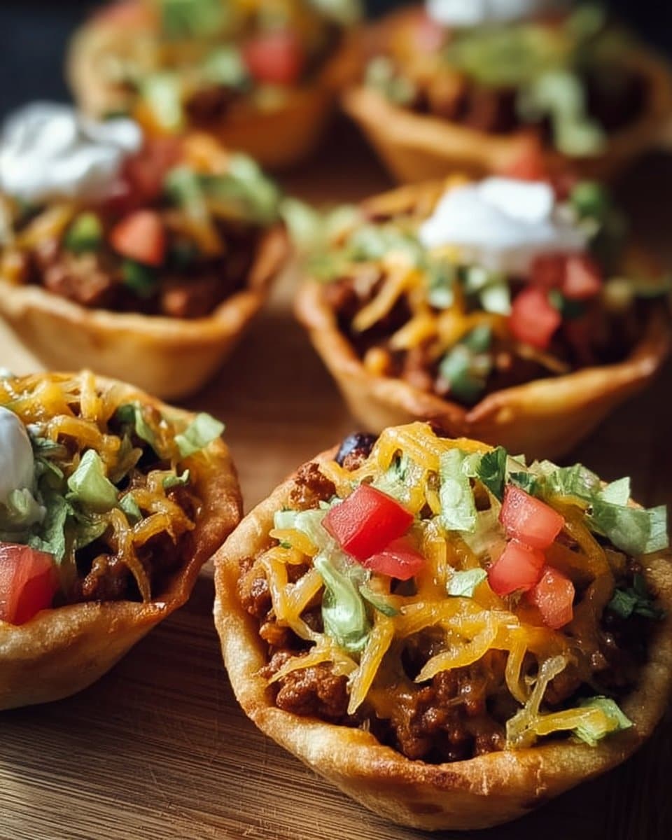 Cheesy Taco Cups 4 Cheesy Taco Cups Snack Bake