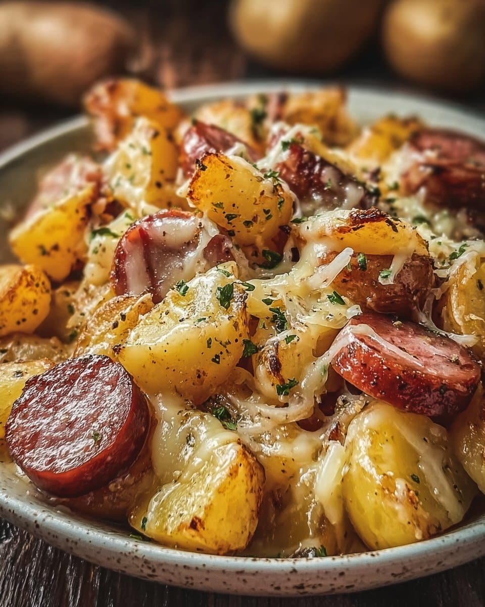 Cheesy Ranch Potatoes with Smoked Sausage 4 Cheesy Ranch Potatoes and Smoked Sausage