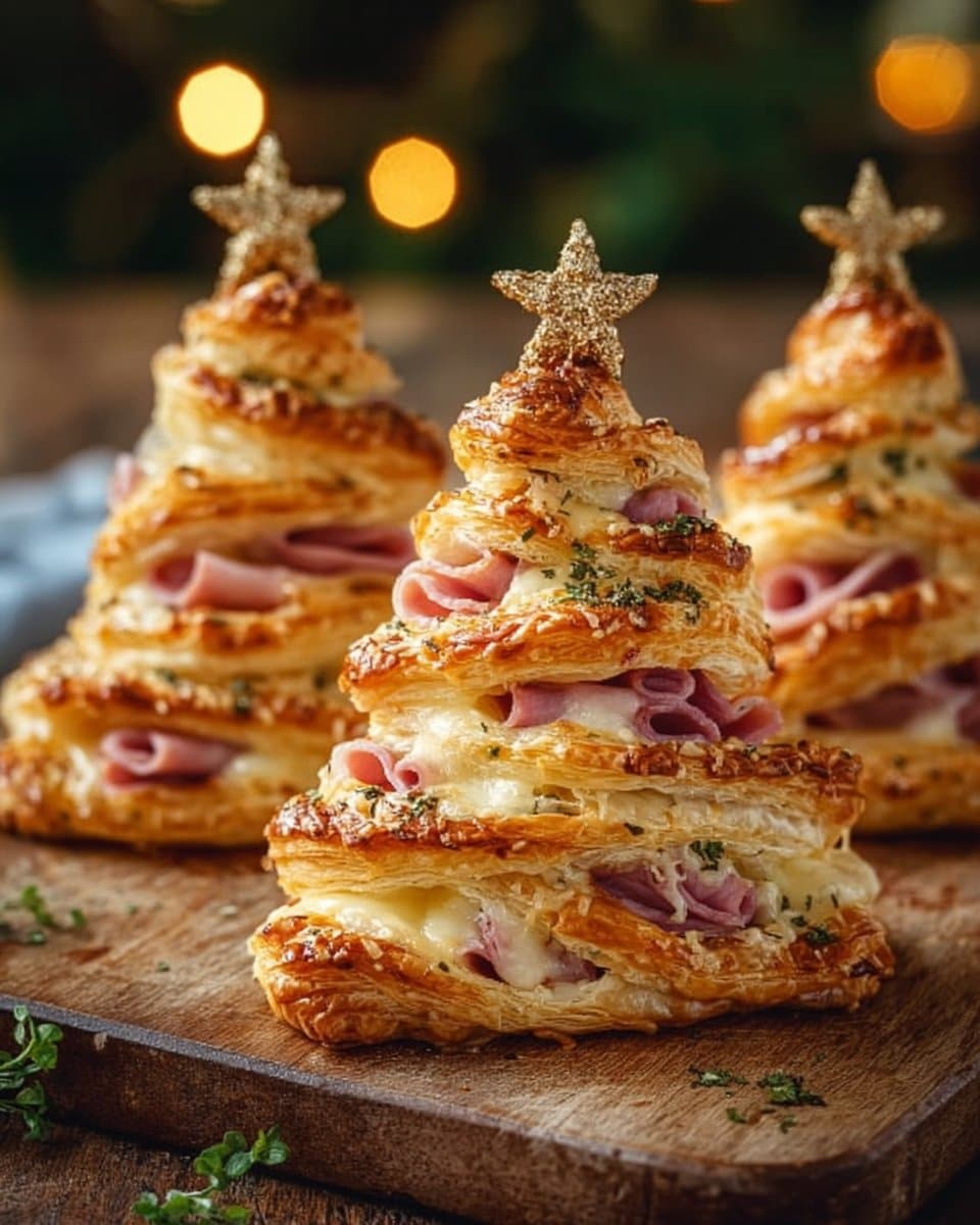 HAM & CHEESE PUFF PASTRY CHRISTMAS TREES 4 HAM & CHEESE PUFF PASTRY CHRISTMAS TREES