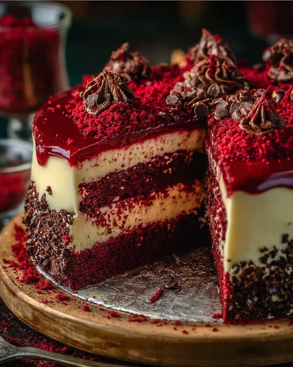 Red Velvet Cheesecake Layer Cake 4 Red Velvet Cheesecake Layer Cake Recipe