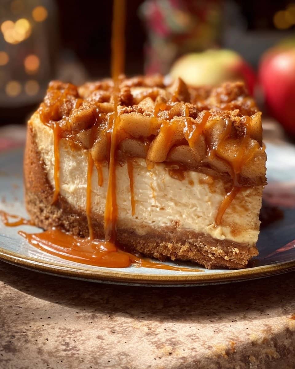 Salted Caramel Apple Pie Cheesecake 4 Salted Caramel Apple Pie Cheesecake