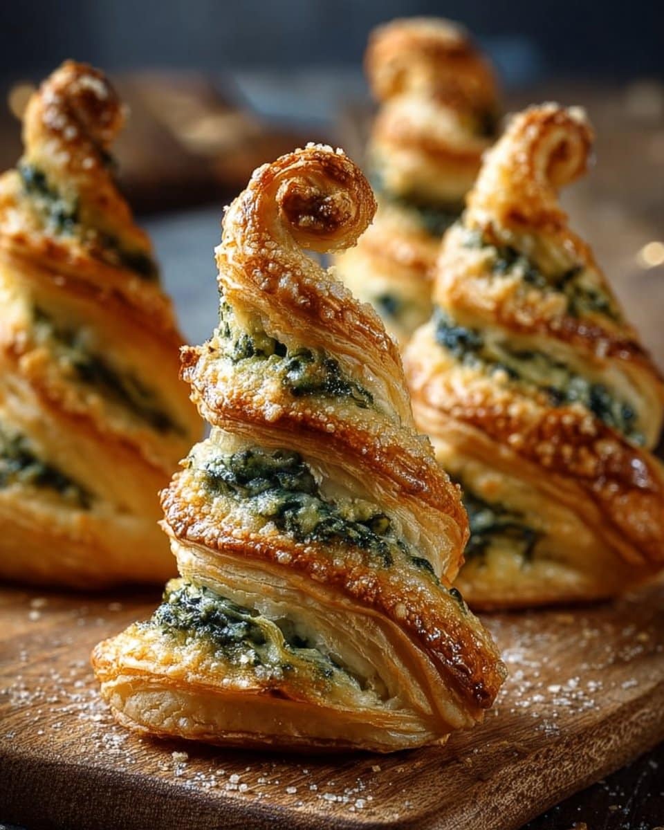 Spinach Puff Pastry Trees 4 Spinach Puff Pastry Trees