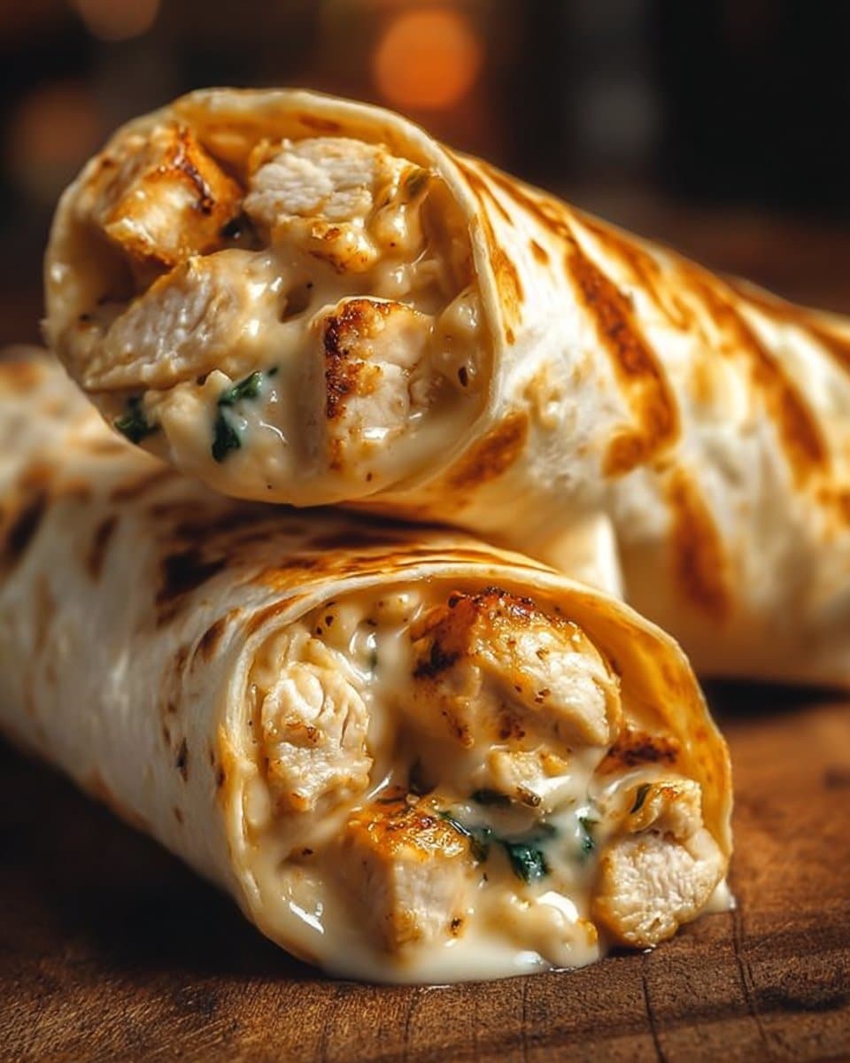 Cheesy Chicken Garlic Wraps 4 Cheesy Chicken Garlic Wraps