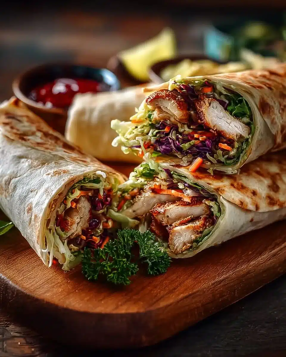 Asian Chicken Wraps 6 Asian Chicken Wraps