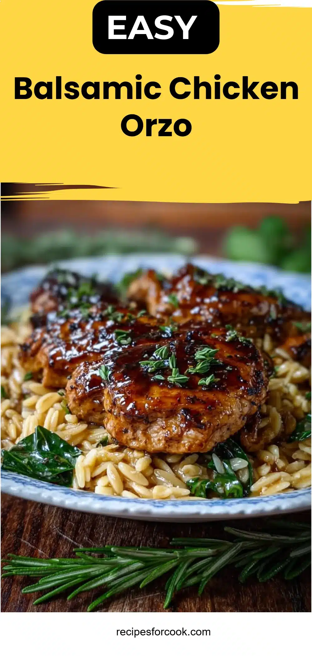 Balsamic Chicken Orzo 5 Balsamic Chicken Orzo