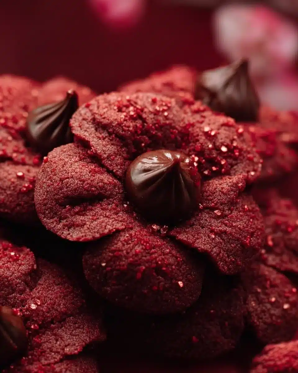 Best 11 Valentine’s Day Cookie Recipes for a Sweet Celebration 8 Hershey's Red Velvet Blossoms