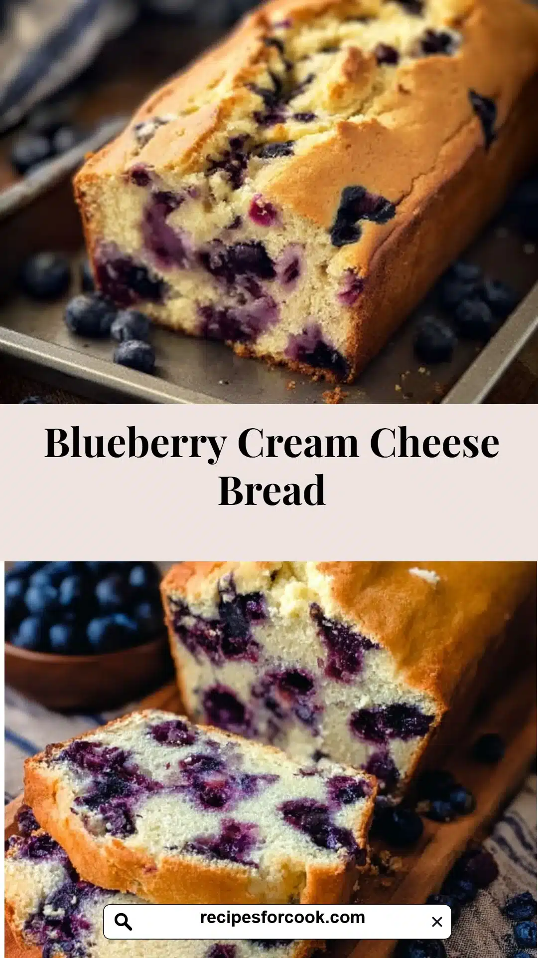 Blueberry Cream Cheese Bread 5 Blueberry Cream Cheese Bread