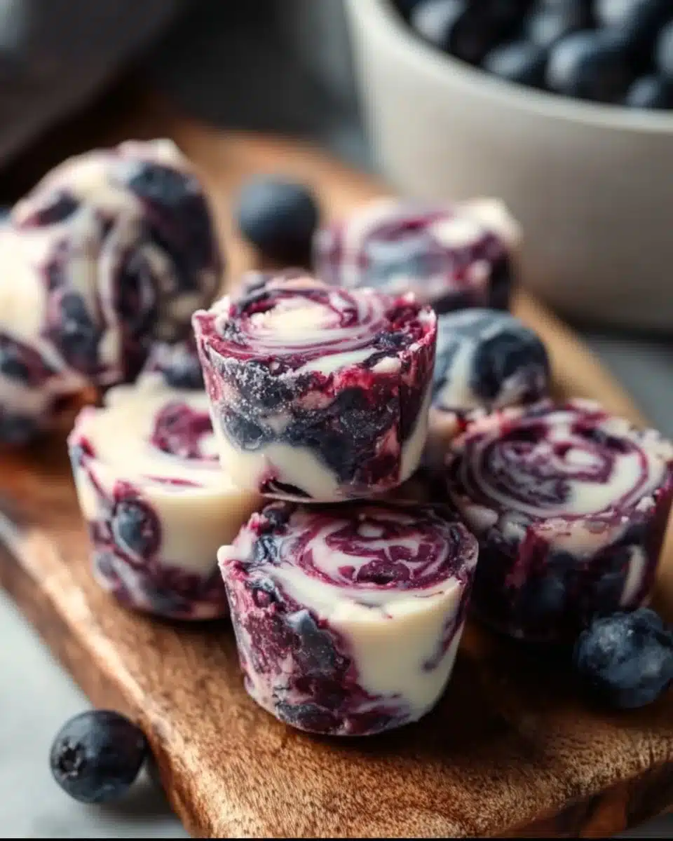 Blueberry Swirl Yogurt Bites 6 Blueberry Swirl Yogurt Bites