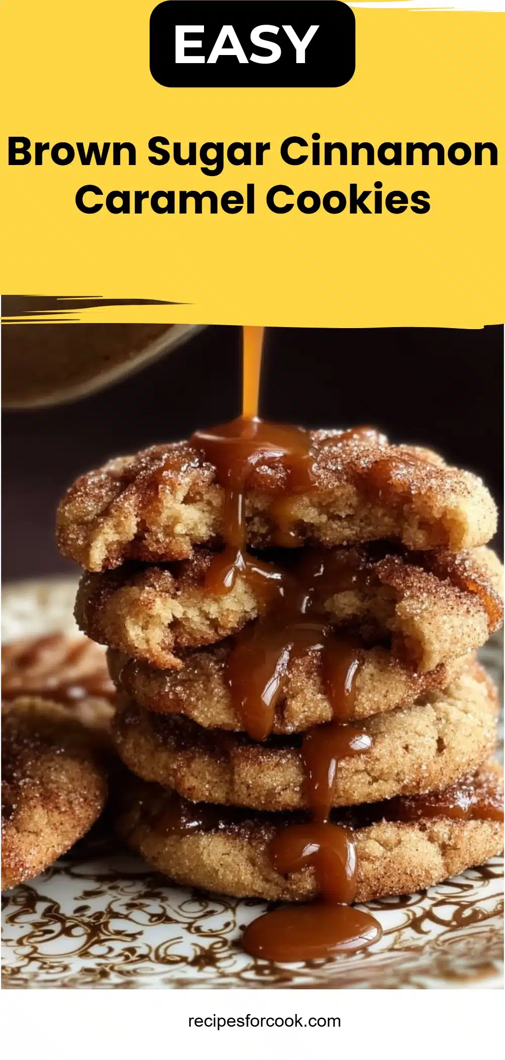 Brown Sugar Cinnamon Caramel Cookies 5 Brown Sugar Cinnamon Caramel Cookies