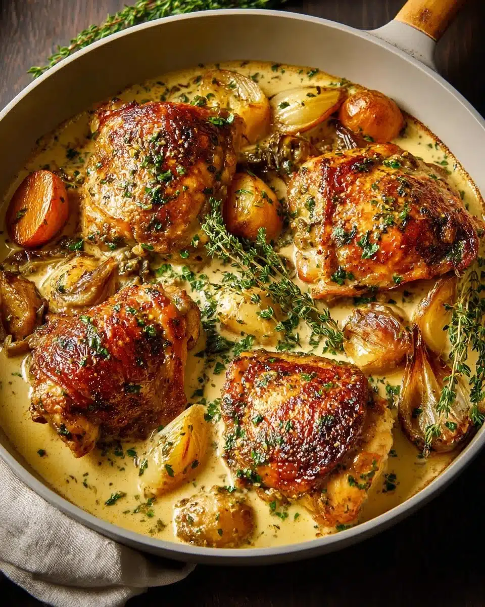 Creamy Baked Dijon Chicken Thighs 4 Creamy Baked Dijon Chicken Thighs