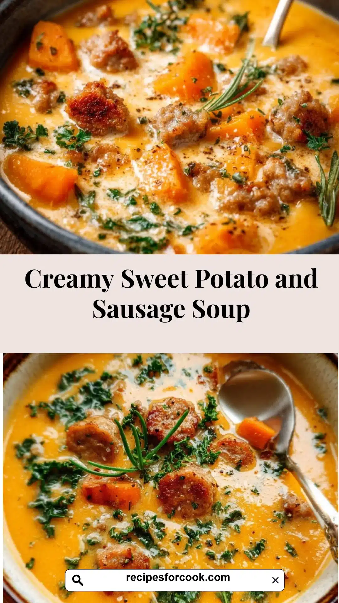 Creamy Sweet Potato and Sausage Soup 5 Creamy Sweet Potato and Sausage Soup