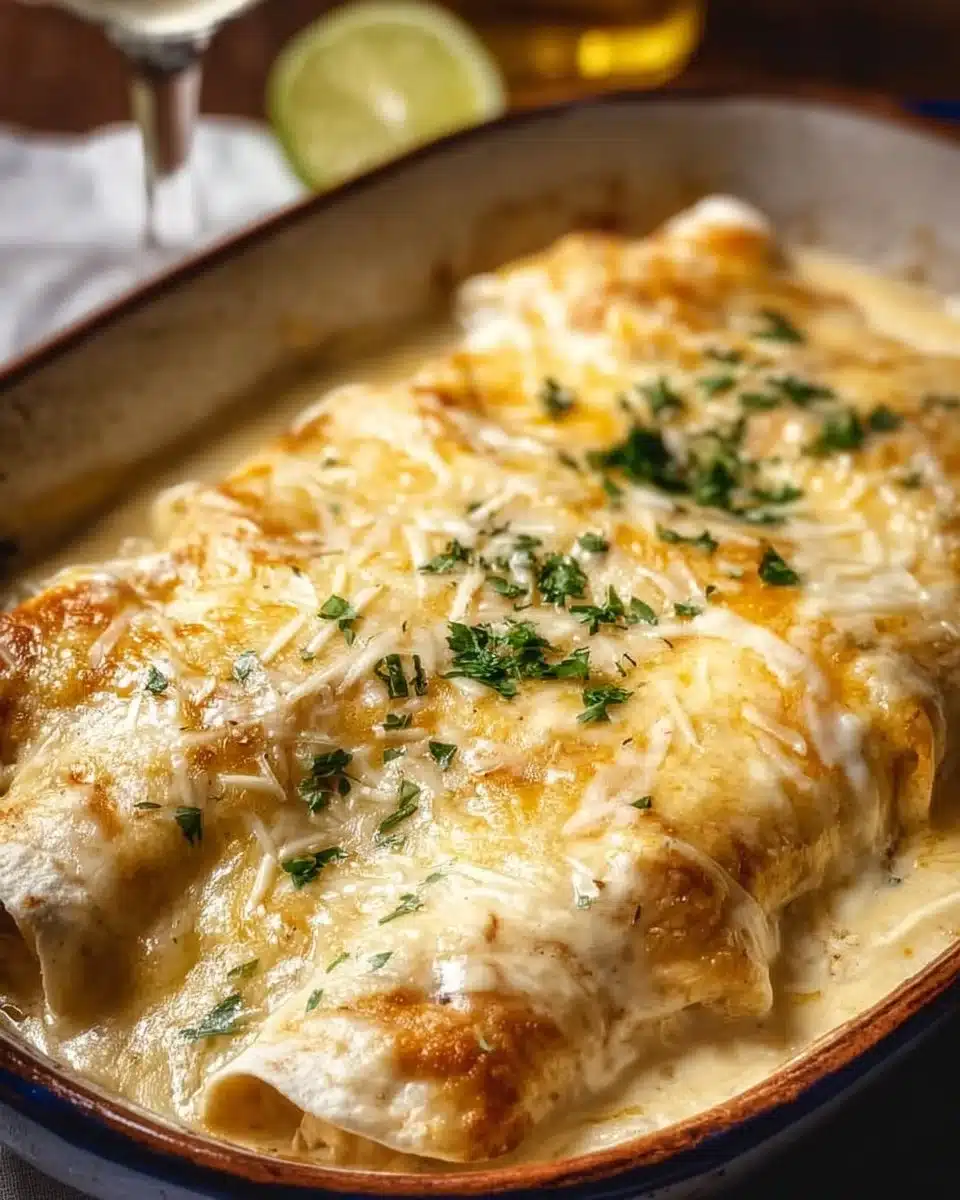 Creamy White Chicken Enchiladas 4 Creamy White Chicken Enchiladas