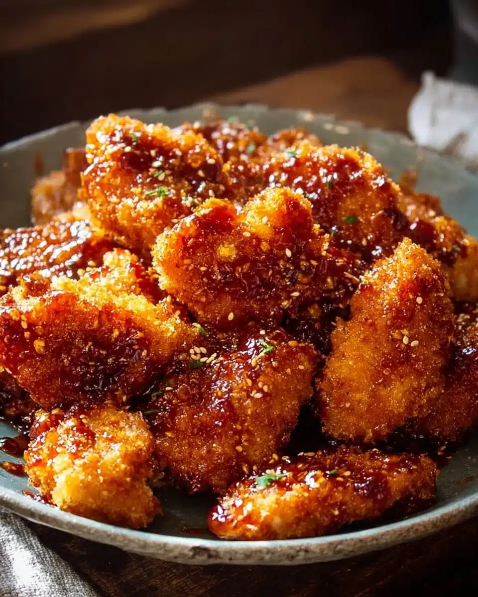Crunchy Hot Honey Chicken 4 Crunchy Hot Honey Chicken - Sweet Spicy Crispy Meal
