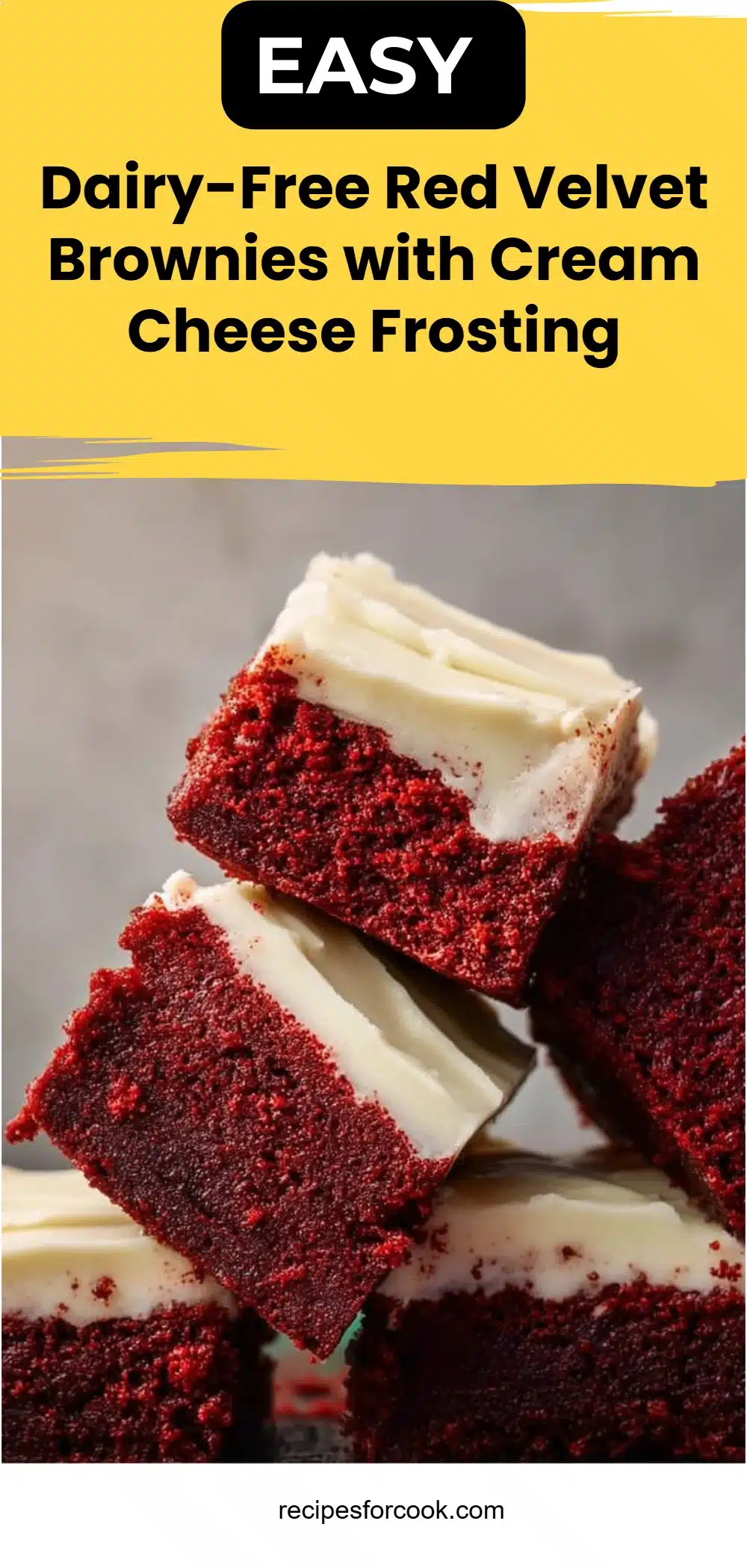 Dairy-Free Red Velvet Brownies with Cream Cheese Frosting 5 Dairy-Free Red Velvet Brownies with Cream Cheese Frosting