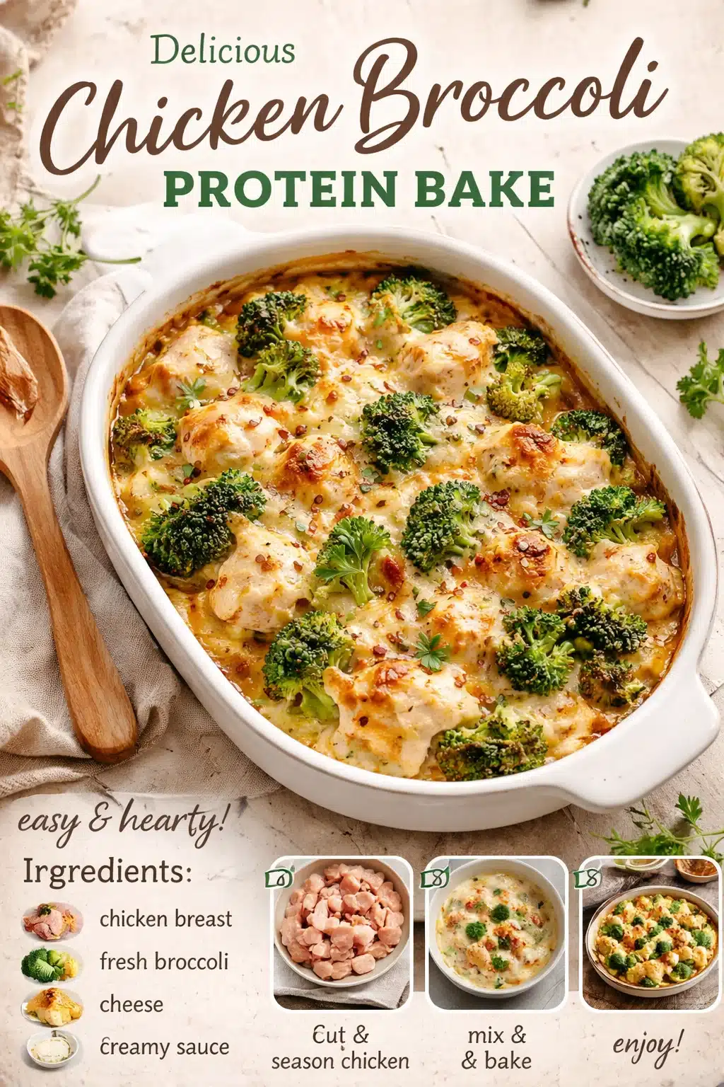 Delicious Low-Carb Chicken Broccoli Protein Bake 5 Delicious Low-Carb Chicken Broccoli Protein Bake