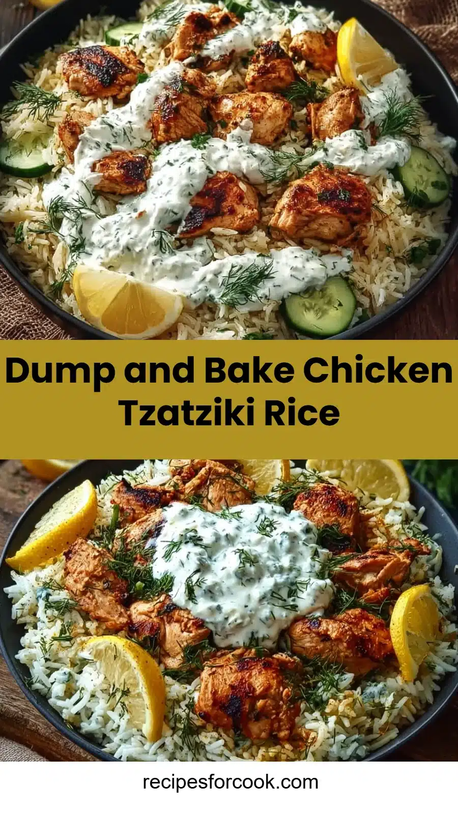 Dump and Bake Chicken Tzatziki Rice 5 Dump and Bake Chicken Tzatziki Rice