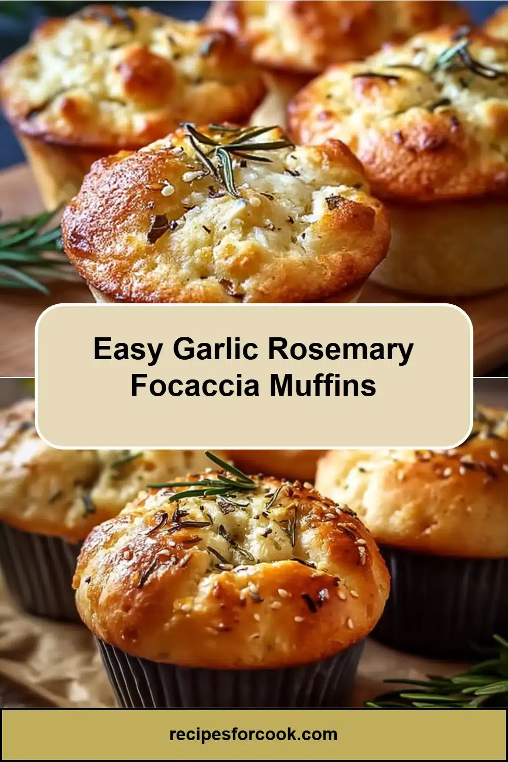 Easy Garlic Rosemary Focaccia Muffins 5 Easy Garlic Rosemary Focaccia Muffins