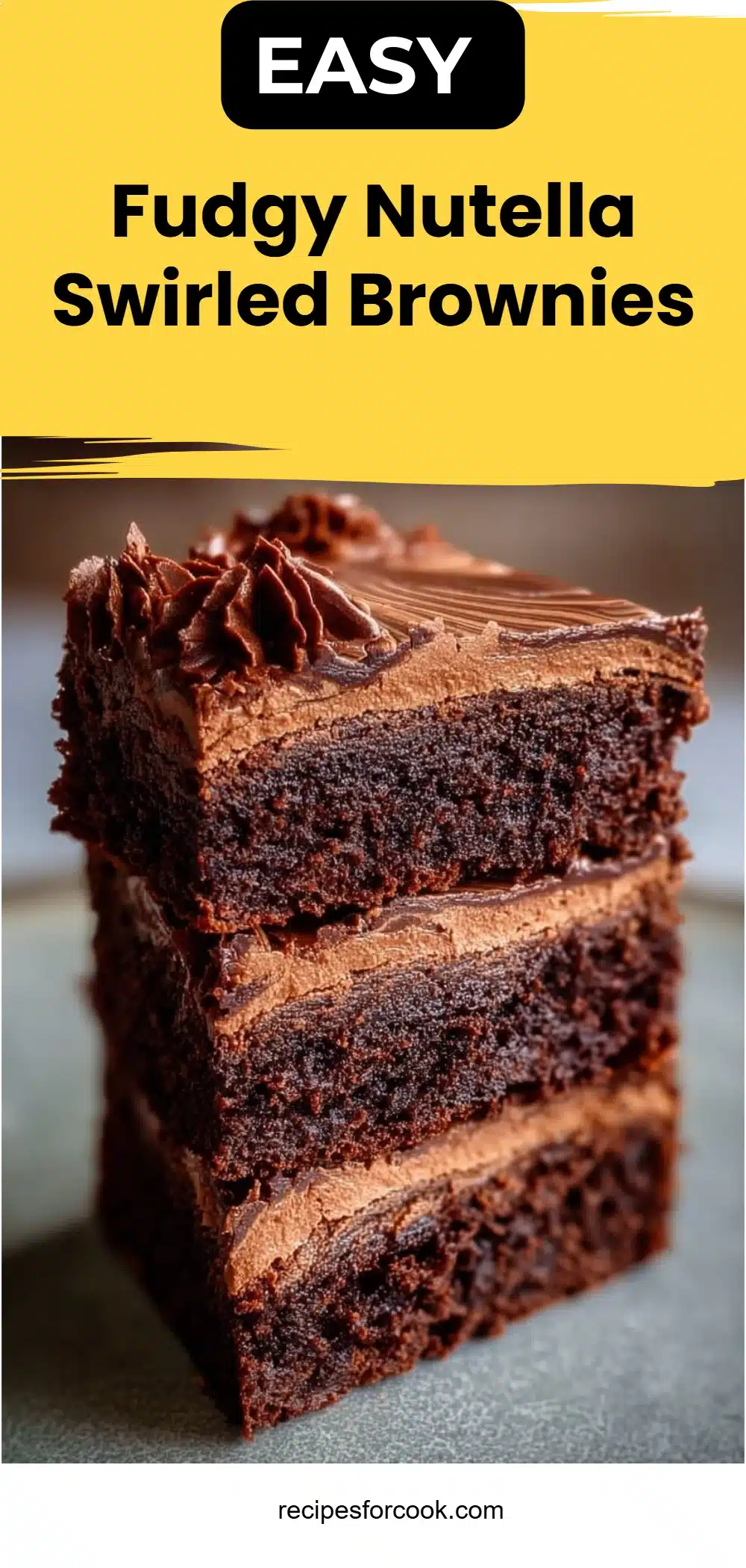 Fudgy Nutella Swirled Brownies 5 Fudgy Nutella Swirled Brownies