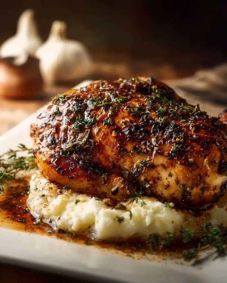 Garlic Herb Chicken with Creamy Mashed Potatoes 6 Garlic Herb Chicken