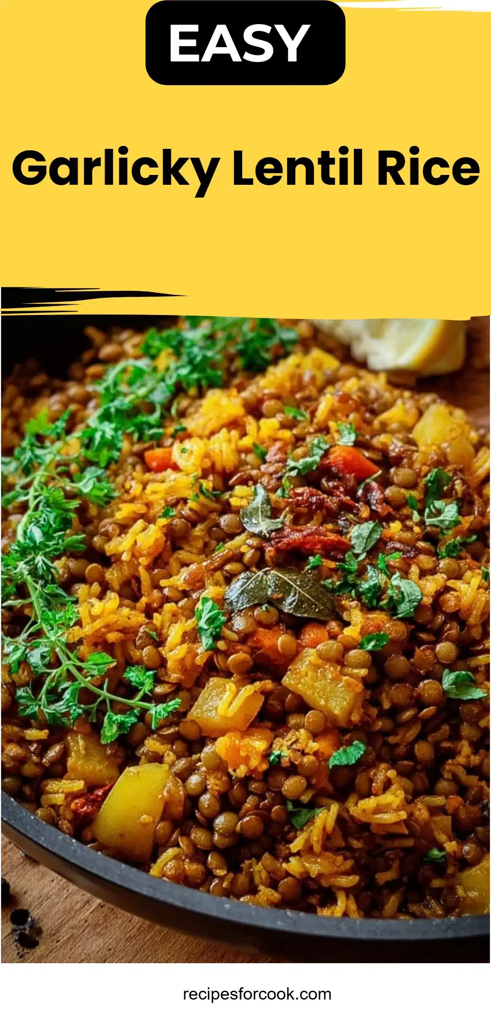 Garlicky Lentil Rice 5 Garlicky Lentil Rice