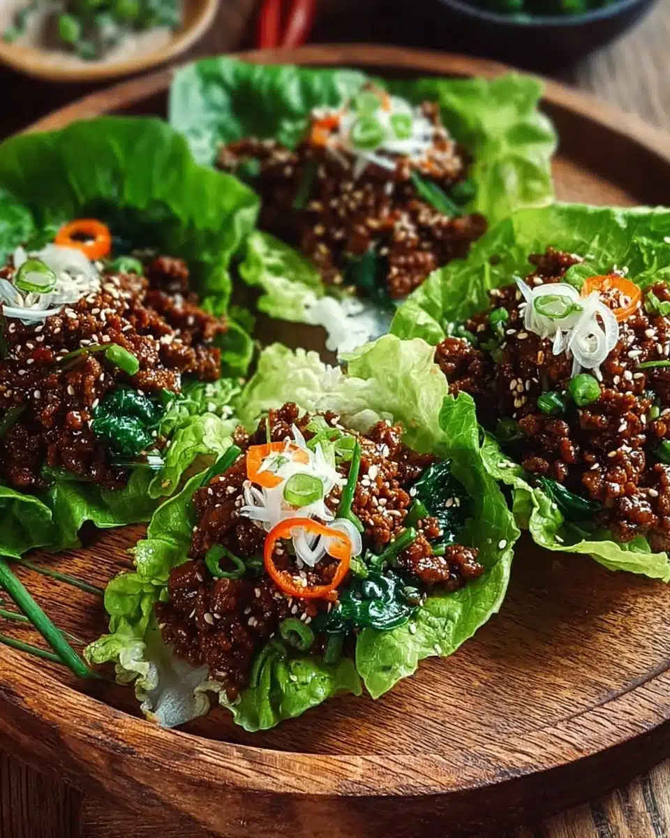 Ginger Sesame Beef Lettuce Wraps 6 Ginger Sesame Beef Lettuce Wraps