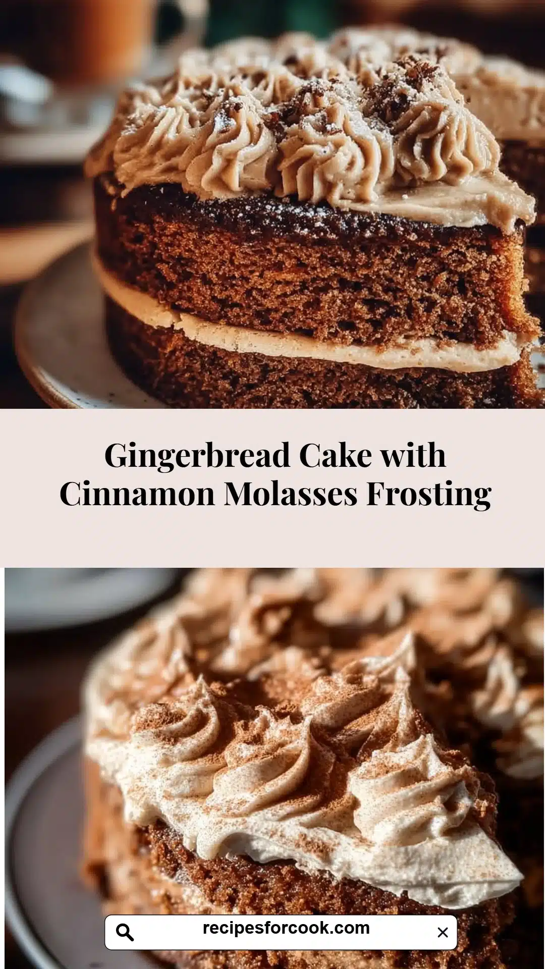 Gingerbread Cake with Cinnamon Molasses Frosting 3 Gingerbread Cake with Cinnamon Molasses Frosting