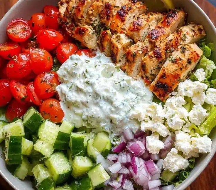 Greek Chicken Bowls 4 Greek Chicken Bowls
