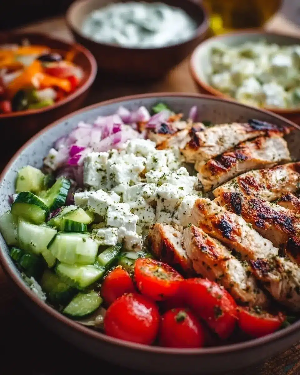 Greek Chicken Bowls 4 Greek Chicken Bowls