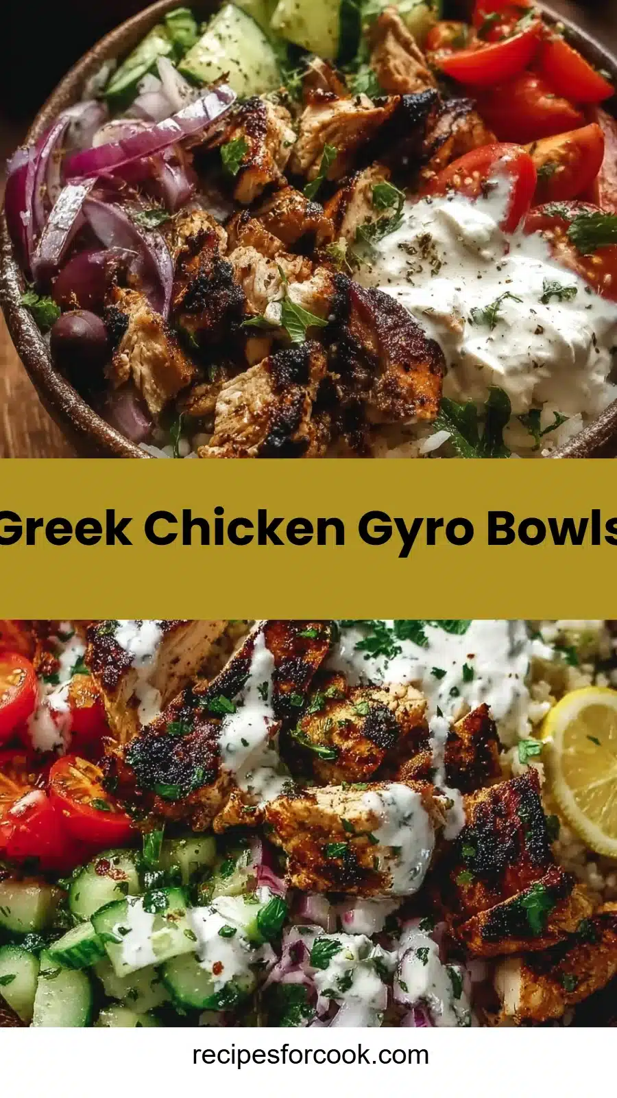 Greek Chicken Gyro Bowls 5 Greek Chicken Gyro Bowls