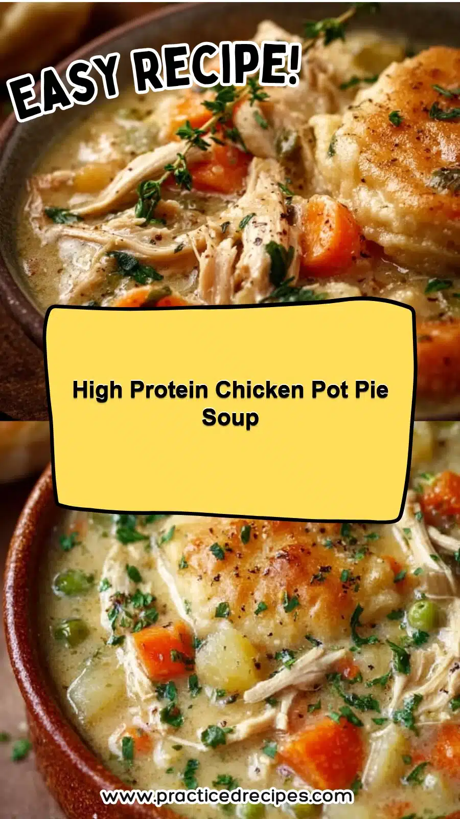 High Protein Chicken Pot Pie Soup 5 High Protein Chicken Pot Pie Soup