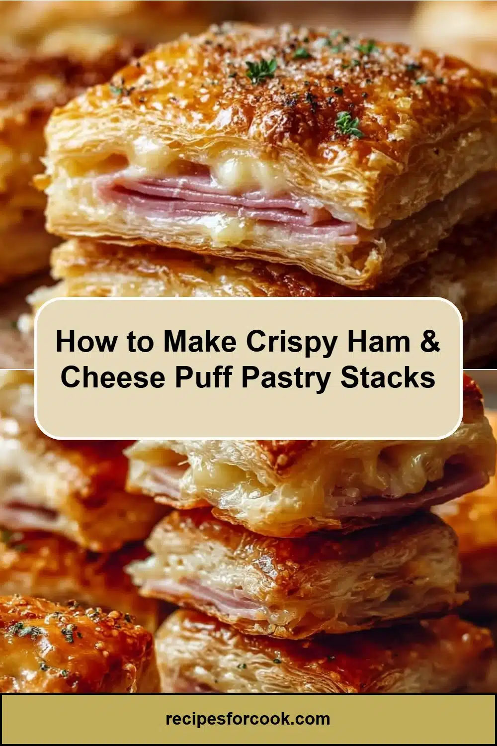 How to Make Crispy Ham & Cheese Puff Pastry Stacks 5 How to Make Crispy Ham & Cheese Puff Pastry Stacks