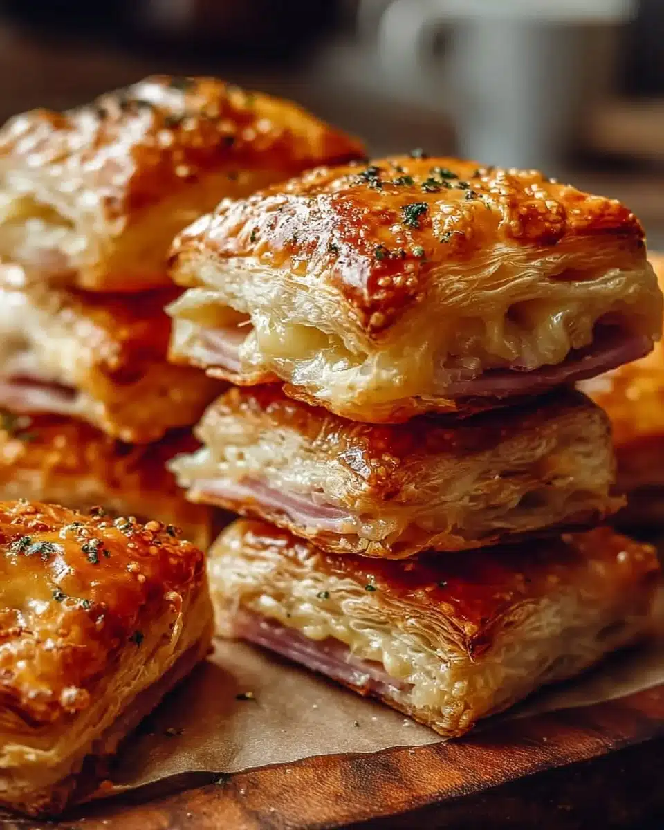 How to Make Crispy Ham & Cheese Puff Pastry Stacks 6 How to Make Crispy Ham & Cheese Puff Pastry Stacks