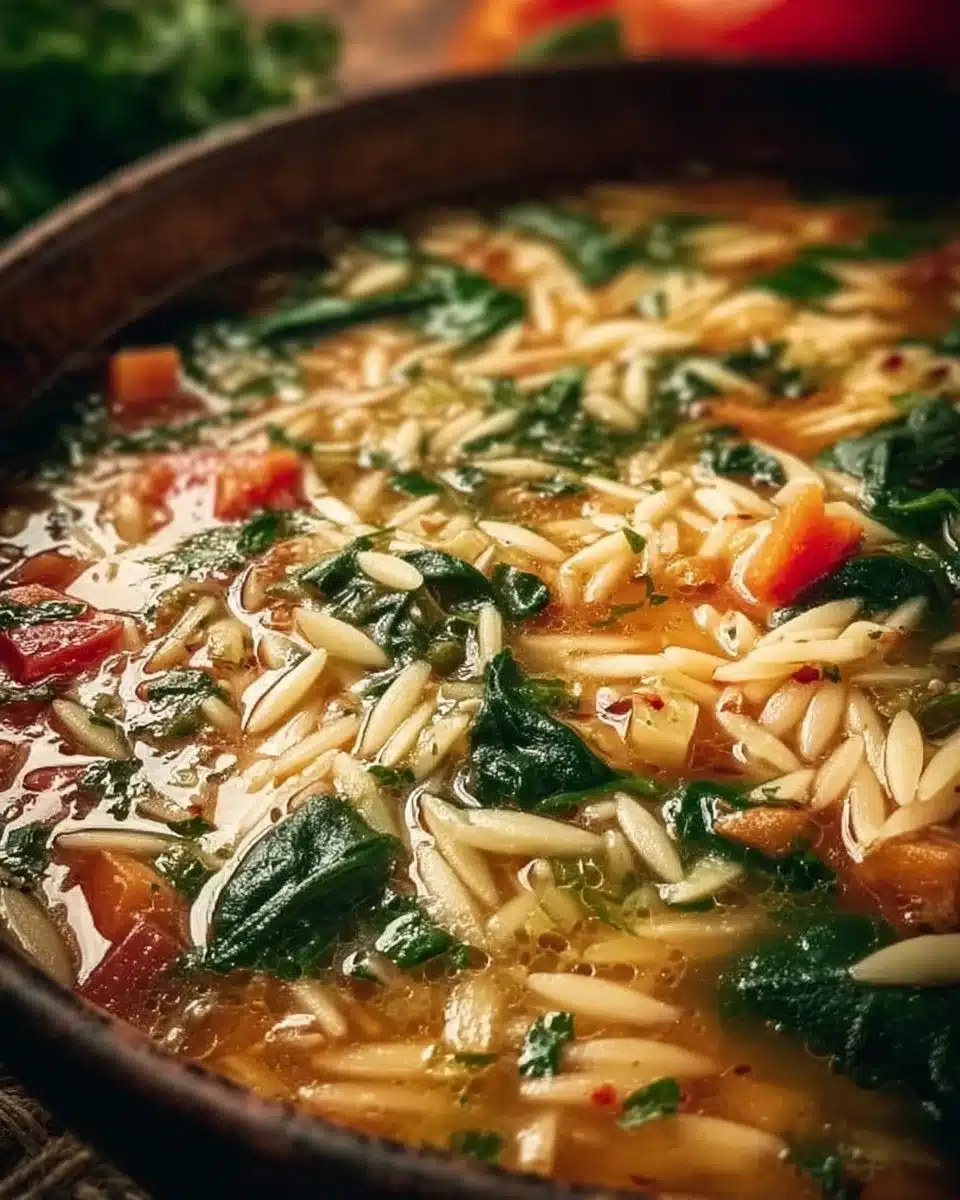 Italian Orzo Spinach Soup 6 Italian Orzo Spinach Soup