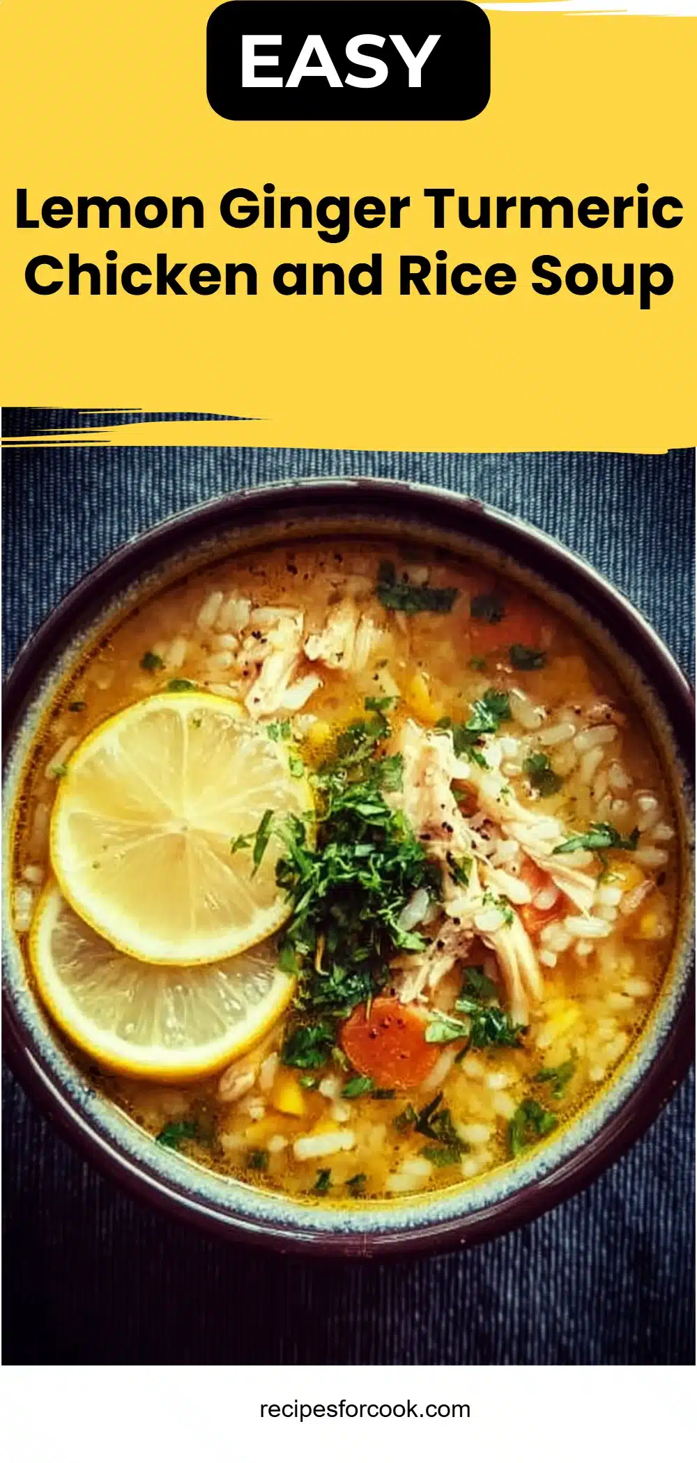 Lemon Ginger Turmeric Chicken and Rice Soup 5 Lemon Ginger Turmeric Chicken and Rice Soup