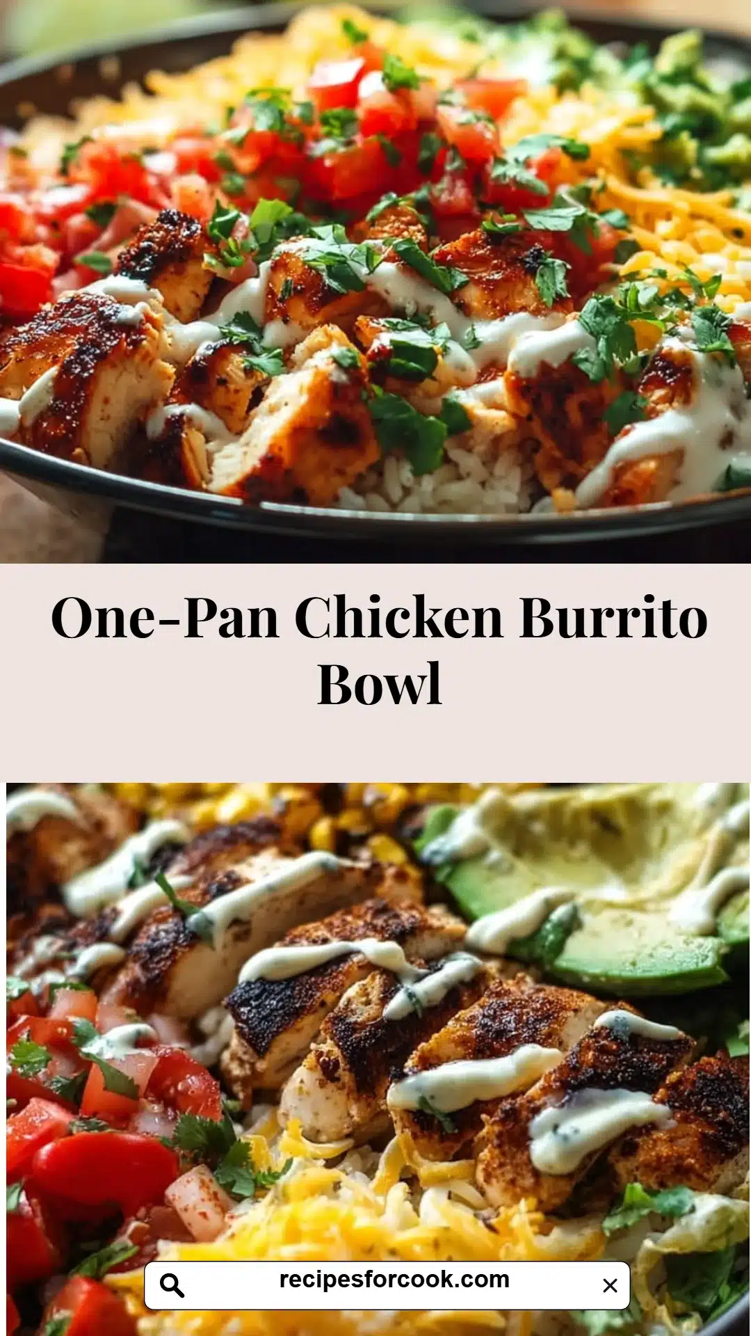 One-Pan Chicken Burrito Bowl 5 One-Pan Chicken Burrito Bowl