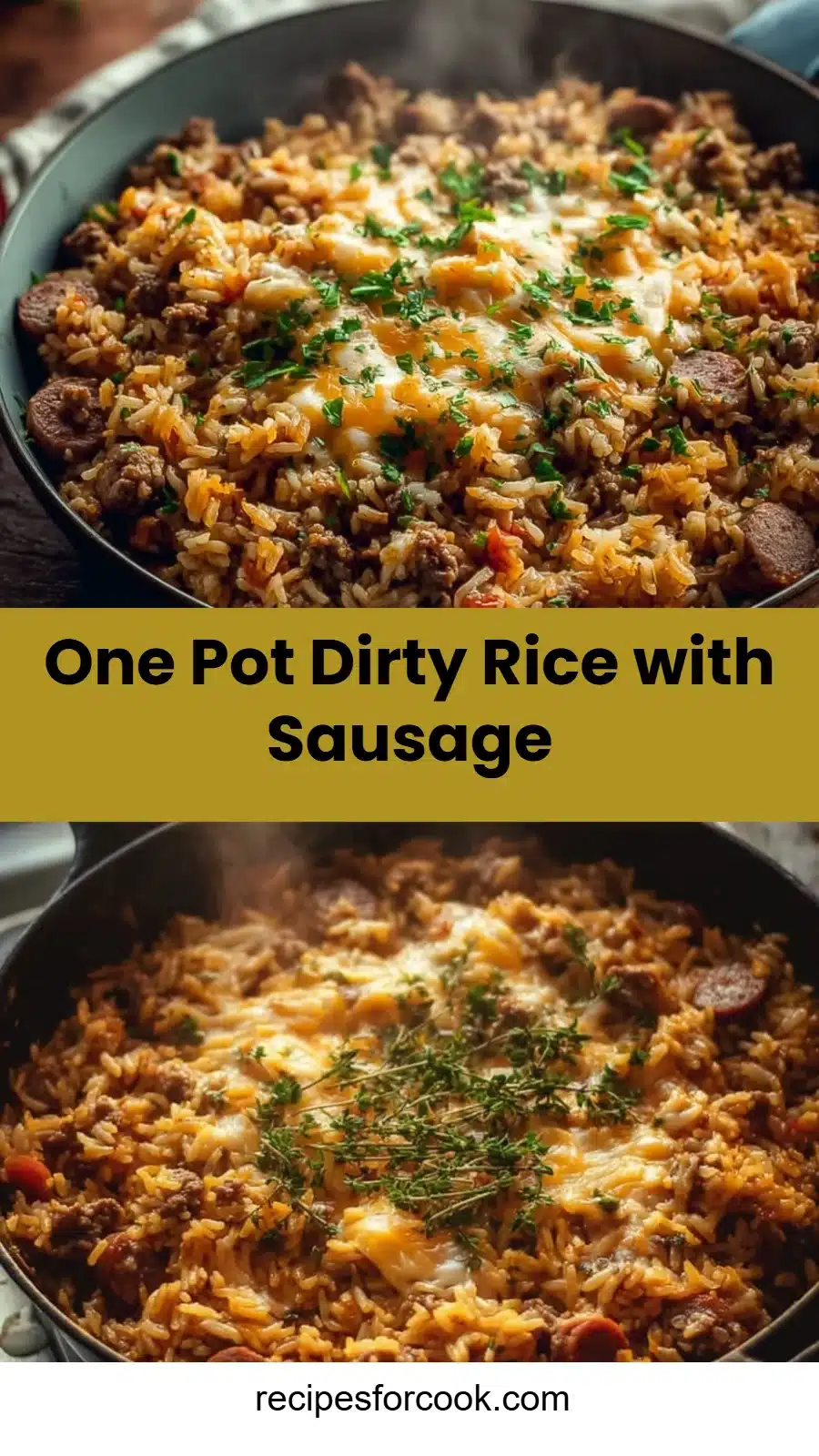 One Pot Dirty Rice with Sausage 5 One Pot Dirty Rice with Sausage