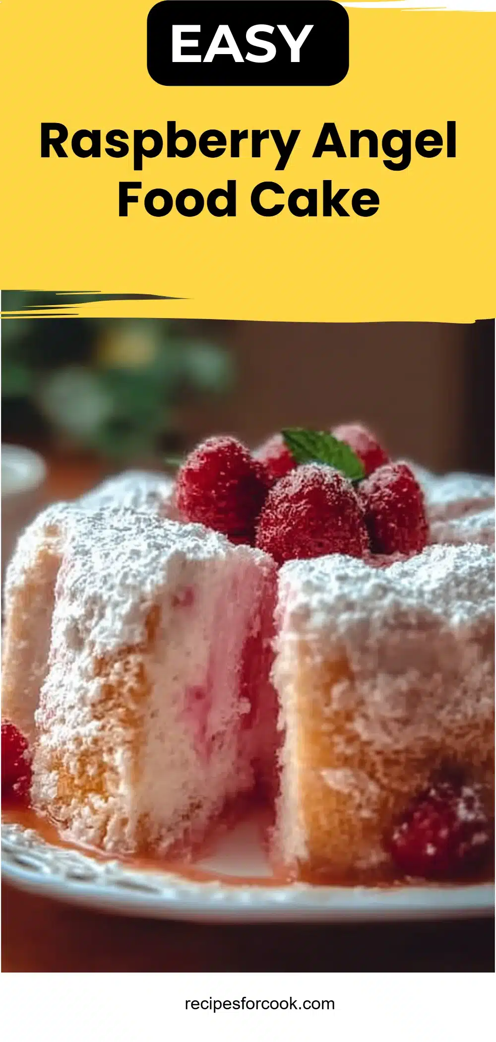 Raspberry Angel Food Cake 5 Raspberry Angel Food Cake