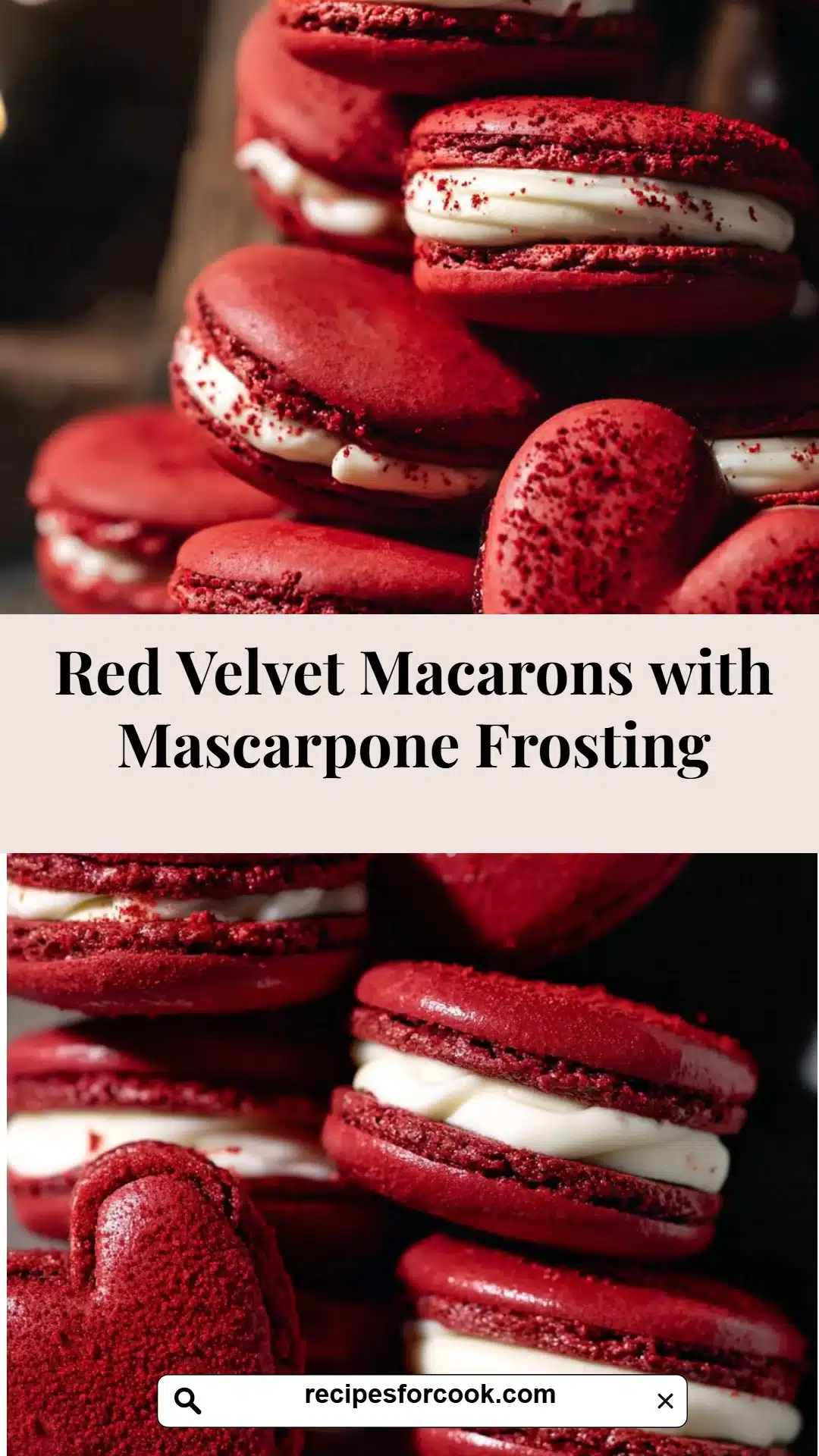 Red Velvet Macarons with Mascarpone Frosting 5 Red Velvet Macarons with Mascarpone Frosting