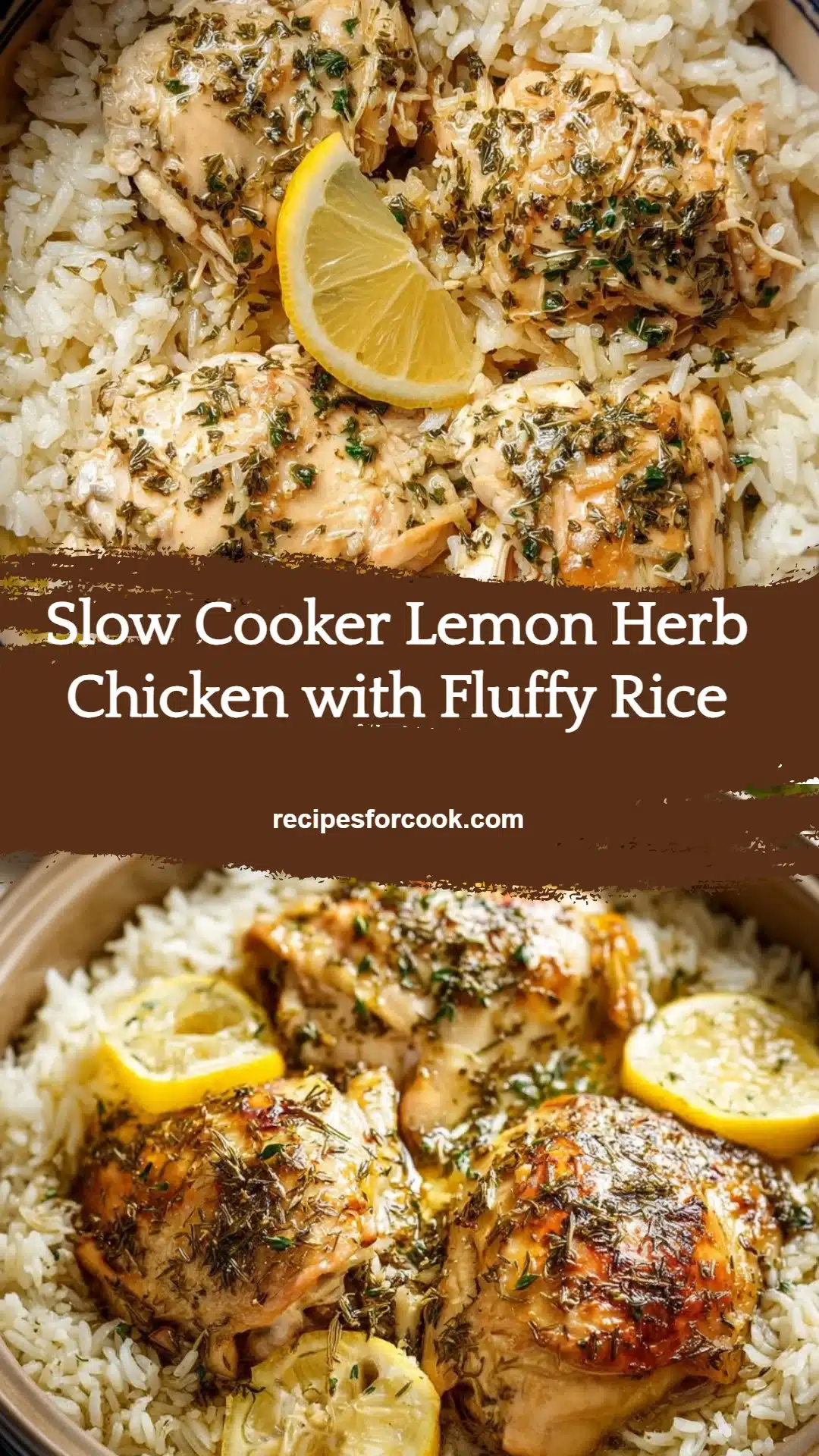 Slow Cooker Lemon Herb Chicken with Fluffy Rice 5 Slow Cooker Lemon Herb Chicken with Fluffy Rice
