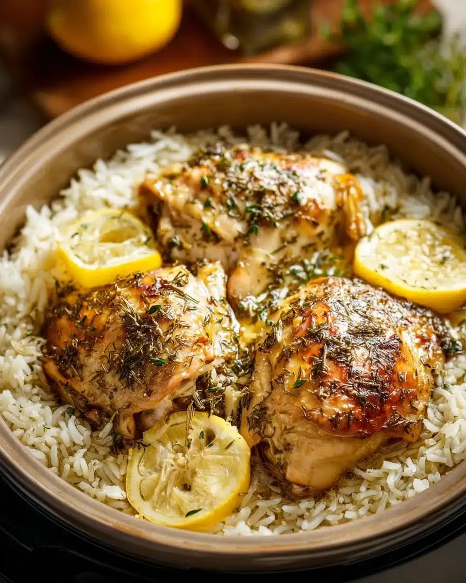 Slow Cooker Lemon Herb Chicken with Fluffy Rice 6 Slow Cooker Lemon Herb Chicken with Fluffy Rice